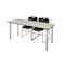 Kee Rectangle Tables > Training Tables > Kee Table & Chair Sets, 72 W, 24 L, 29 H, Maple MT7224PLBPCM44BK - alternate 1